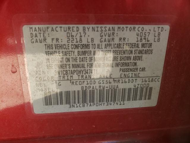 Photo 9 VIN: 3N1CB7AP0HY347411 - NISSAN SENTRA SR 