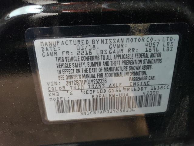 Photo 12 VIN: 3N1CB7AP0JY252336 - NISSAN SENTRA 