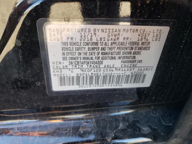 Photo 11 VIN: 3N1CB7AP0KY454806 - NISSAN SENTRA 