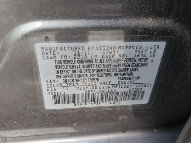 Photo 9 VIN: 3N1CB7AP1HY236575 - NISSAN SENTRA SR 