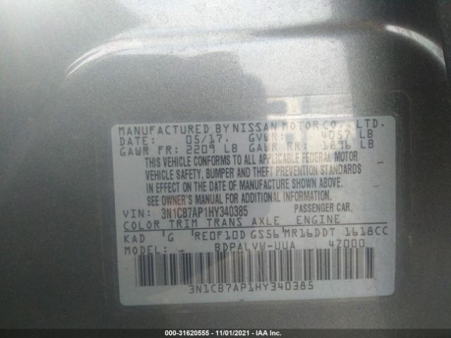 Photo 8 VIN: 3N1CB7AP1HY340385 - NISSAN SENTRA 