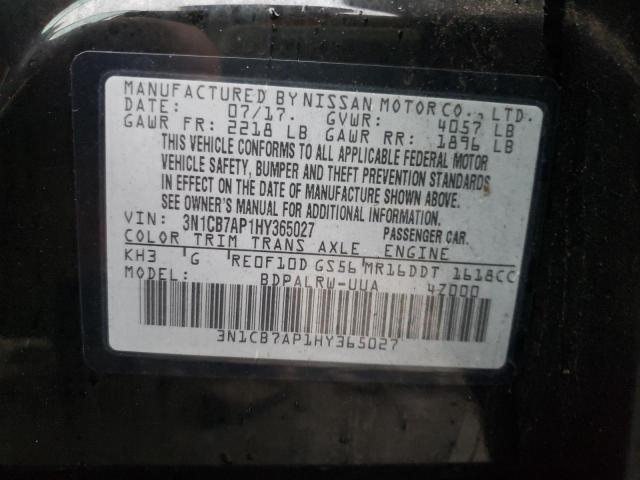 Photo 9 VIN: 3N1CB7AP1HY365027 - NISSAN SENTRA SR 