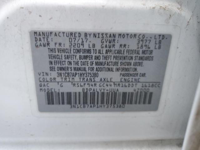 Photo 11 VIN: 3N1CB7AP1HY375380 - NISSAN SENTRA SR 