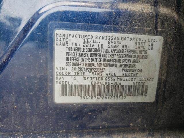 Photo 9 VIN: 3N1CB7AP2HY230557 - NISSAN SENTRA SR 