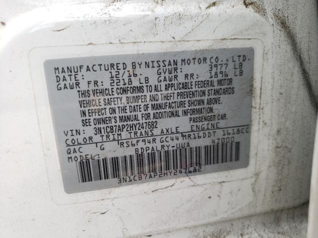 Photo 9 VIN: 3N1CB7AP2HY247682 - NISSAN SENTRA SR 