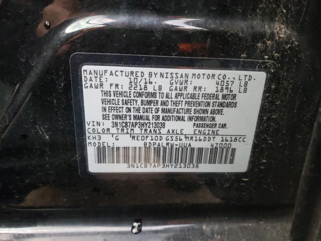 Photo 9 VIN: 3N1CB7AP3HY213038 - NISSAN SENTRA SR 