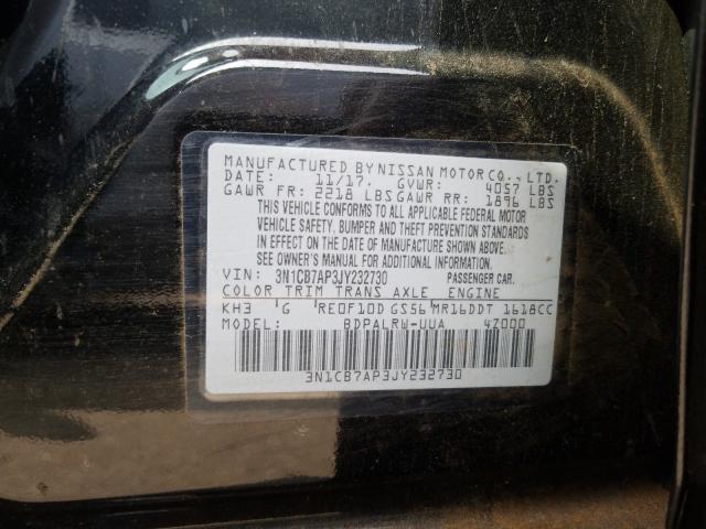 Photo 9 VIN: 3N1CB7AP3JY232730 - NISSAN SENTRA SR 