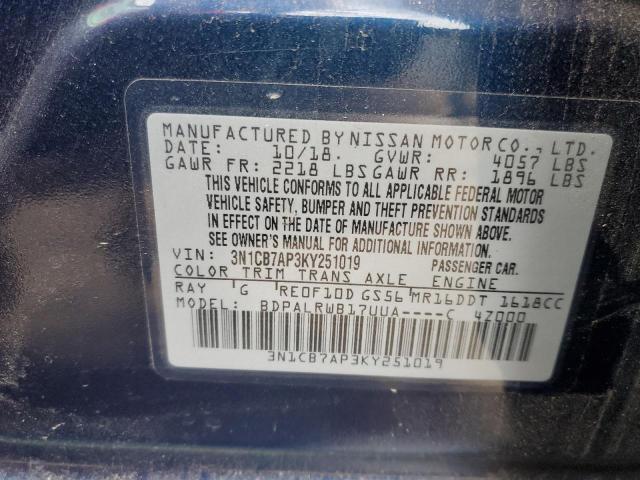 Photo 11 VIN: 3N1CB7AP3KY251019 - NISSAN SENTRA 