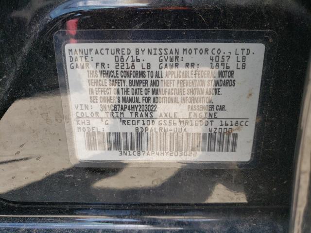 Photo 11 VIN: 3N1CB7AP4HY203022 - NISSAN SENTRA SR 