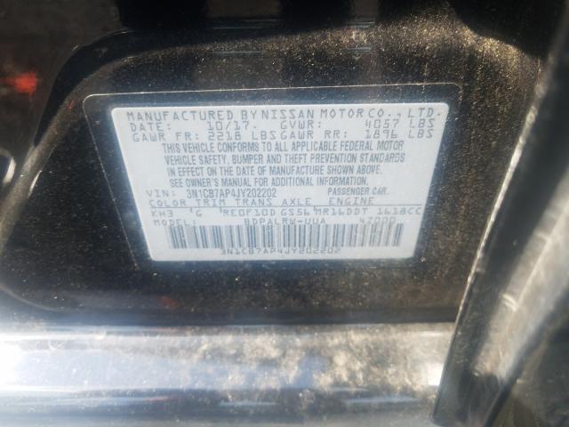 Photo 9 VIN: 3N1CB7AP4JY202202 - NISSAN SENTRA SR 