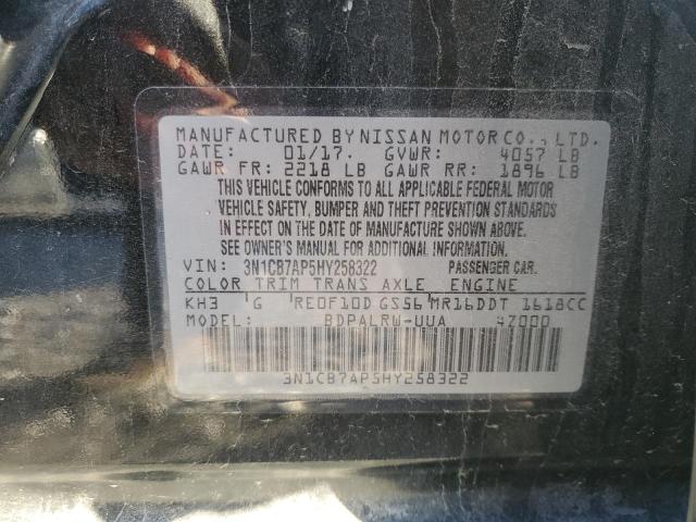 Photo 11 VIN: 3N1CB7AP5HY258322 - NISSAN SENTRA SR 