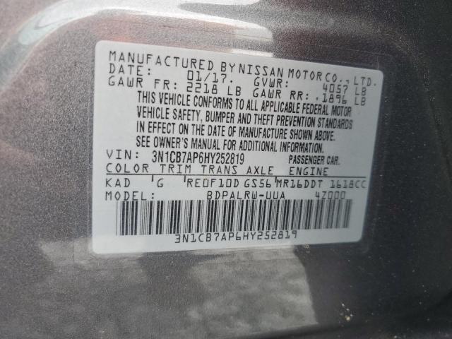 Photo 11 VIN: 3N1CB7AP6HY252819 - NISSAN SENTRA SR 