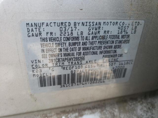 Photo 9 VIN: 3N1CB7AP6HY288266 - NISSAN SENTRA SR 