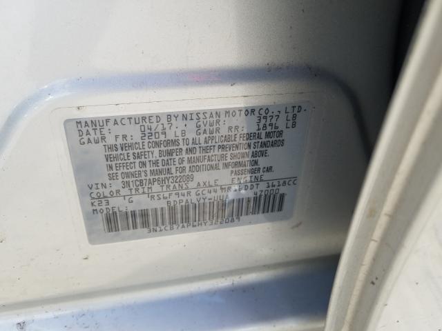 Photo 9 VIN: 3N1CB7AP6HY322089 - NISSAN SENTRA SR 