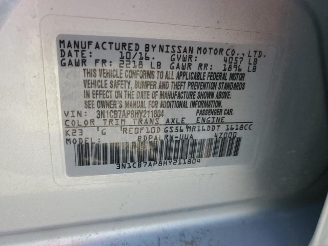 Photo 11 VIN: 3N1CB7AP8HY211804 - NISSAN SENTRA 