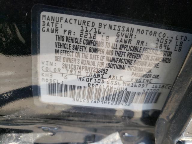 Photo 9 VIN: 3N1CB7AP9HY232452 - NISSAN SENTRA SR 