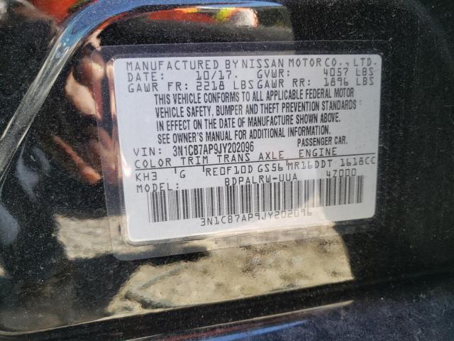 Photo 9 VIN: 3N1CB7AP9JY202096 - NISSAN SENTRA SR 