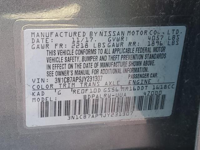 Photo 11 VIN: 3N1CB7AP9JY231307 - NISSAN SENTRA 