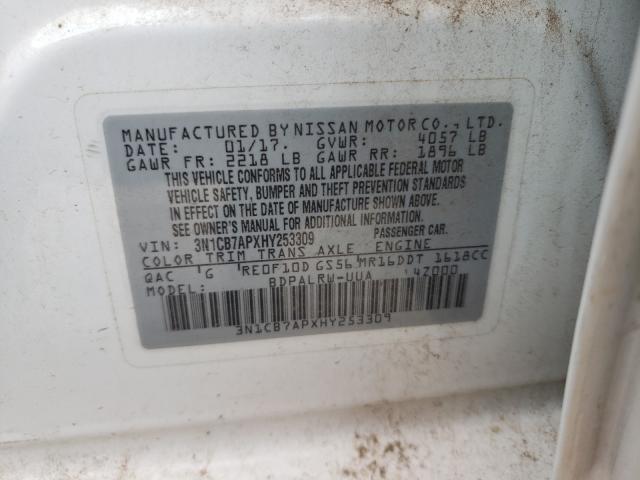 Photo 9 VIN: 3N1CB7APXHY253309 - NISSAN SENTRA SR 