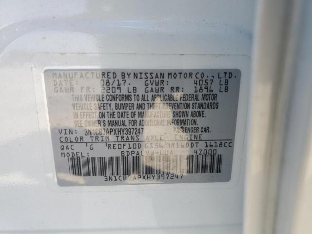 Photo 11 VIN: 3N1CB7APXHY397247 - NISSAN SENTRA SR 