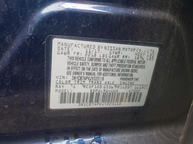 Photo 11 VIN: 3N1CB7APXJY223118 - NISSAN SENTRA SR 