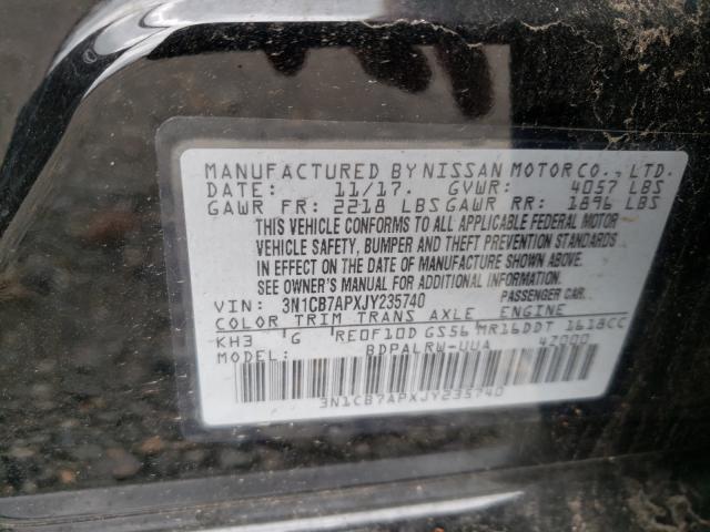 Photo 9 VIN: 3N1CB7APXJY235740 - NISSAN SENTRA SR 