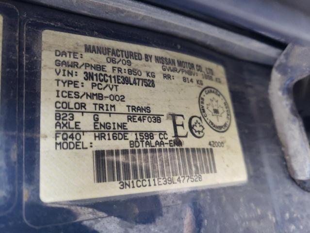 Photo 11 VIN: 3N1CC11E39L477528 - NISSAN VERSA 