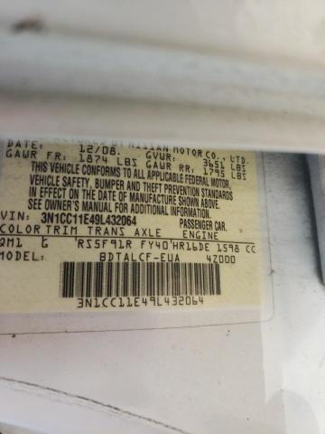 Photo 12 VIN: 3N1CC11E49L432064 - NISSAN VERSA 