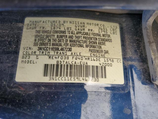 Photo 12 VIN: 3N1CC11E59L467230 - NISSAN VERSA S 