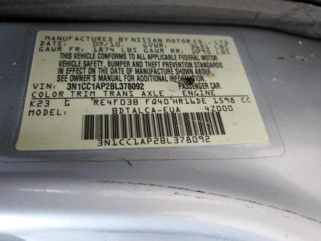 Photo 11 VIN: 3N1CC1AP2BL378092 - NISSAN VERSA S 