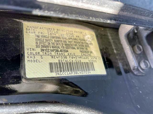 Photo 9 VIN: 3N1CC1AP3BL467026 - NISSAN VERSA S 