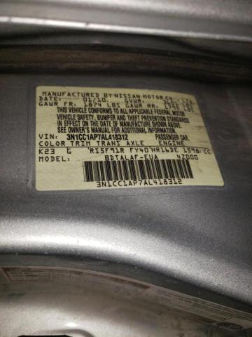 Photo 9 VIN: 3N1CC1AP7AL418312 - NISSAN VERSA S 