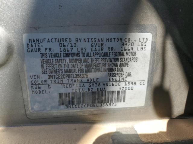 Photo 12 VIN: 3N1CE2CP0EL358375 - NISSAN VERSA NOTE 