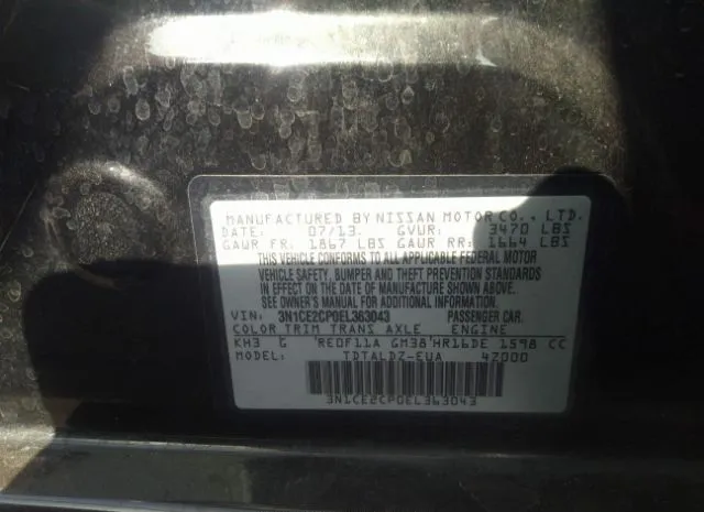 Photo 8 VIN: 3N1CE2CP0EL363043 - NISSAN VERSA NOTE 