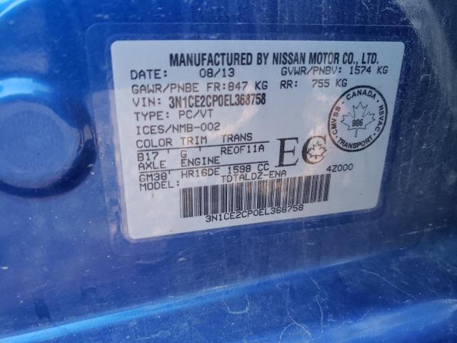 Photo 9 VIN: 3N1CE2CP0EL368758 - NISSAN VERSA NOTE 