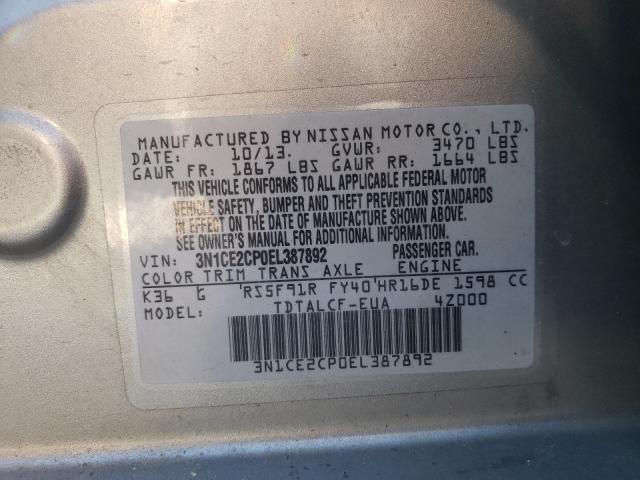 Photo 9 VIN: 3N1CE2CP0EL387892 - NISSAN VERSA NOTE 