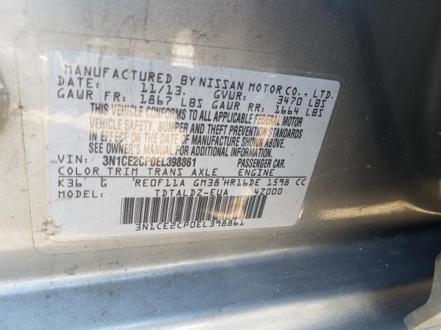 Photo 9 VIN: 3N1CE2CP0EL398861 - NISSAN VERSA NOTE 