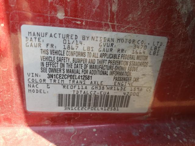 Photo 9 VIN: 3N1CE2CP0EL412581 - NISSAN VERSA NOTE 