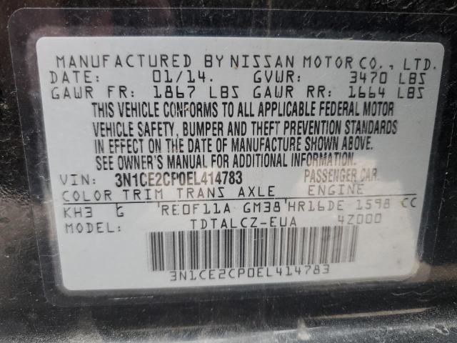 Photo 12 VIN: 3N1CE2CP0EL414783 - NISSAN VERSA 