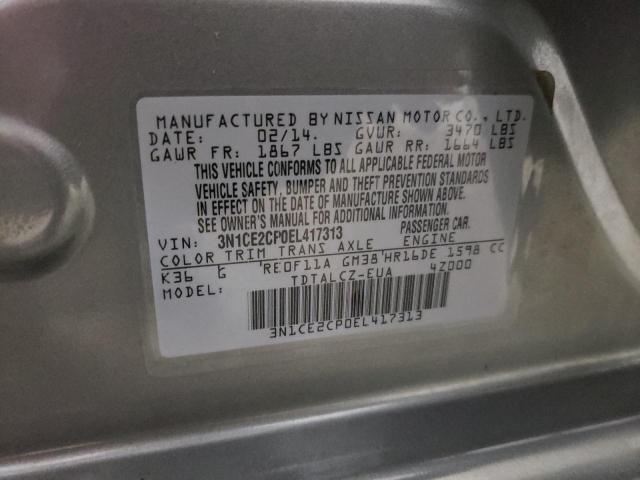 Photo 9 VIN: 3N1CE2CP0EL417313 - NISSAN VERSA NOTE 