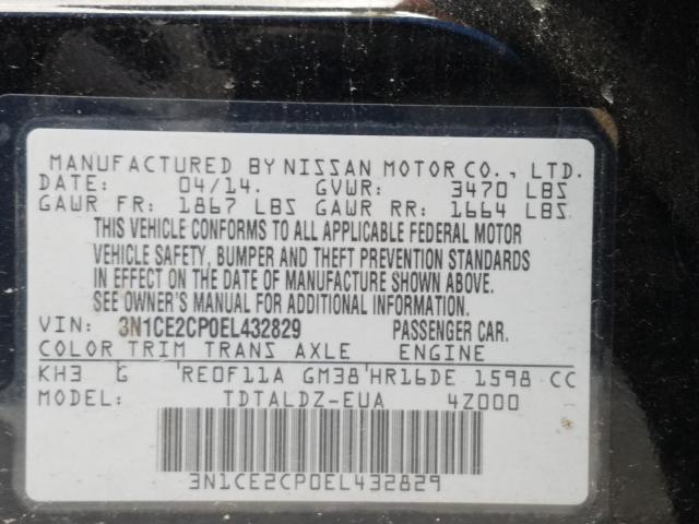 Photo 9 VIN: 3N1CE2CP0EL432829 - NISSAN VERSA NOTE 