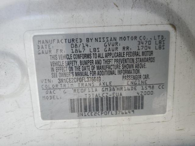 Photo 11 VIN: 3N1CE2CP0FL376649 - NISSAN VERSA 