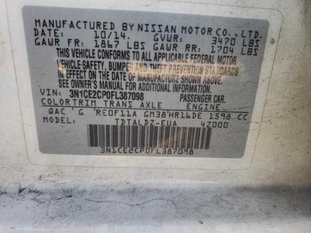 Photo 9 VIN: 3N1CE2CP0FL387098 - NISSAN VERSA NOTE 