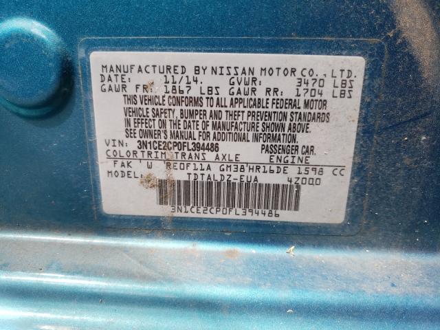 Photo 9 VIN: 3N1CE2CP0FL394486 - NISSAN VERSA NOTE 