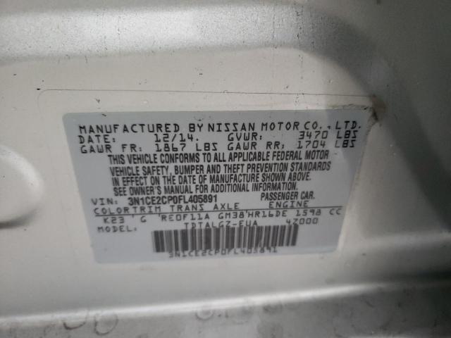 Photo 9 VIN: 3N1CE2CP0FL405891 - NISSAN VERSA NOTE 