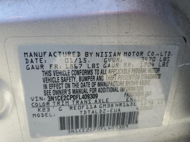 Photo 11 VIN: 3N1CE2CP0FL409309 - NISSAN VERSA NOTE 