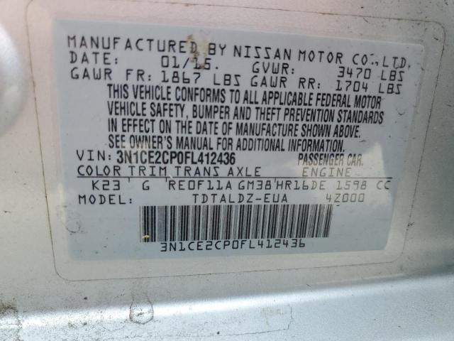 Photo 9 VIN: 3N1CE2CP0FL412436 - NISSAN VERSA NOTE 