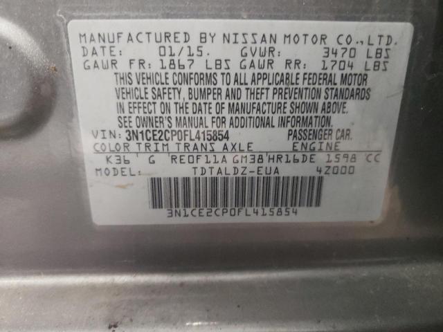 Photo 12 VIN: 3N1CE2CP0FL415854 - NISSAN VERSA 