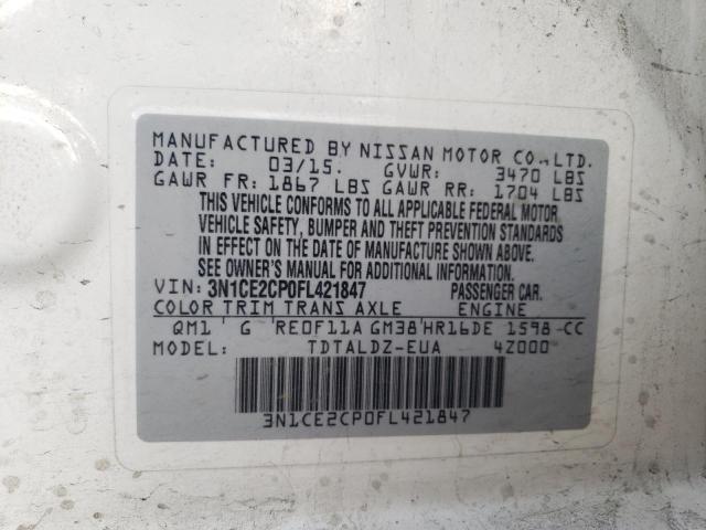 Photo 11 VIN: 3N1CE2CP0FL421847 - NISSAN VERSA 