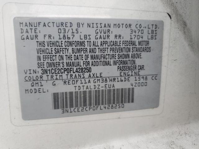 Photo 12 VIN: 3N1CE2CP0FL428250 - NISSAN VERSA NOTE 